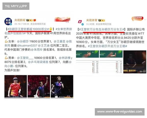 王楚钦世界排名积分破万成乒坛新标杆国际乒联新规时代首位万分男将